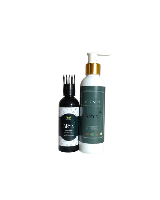 HAIR CARE GROWTH COMBO (SHAMPOO WITH CONDITIONER 200ML + HERBAL HAIR OIL 100ML)