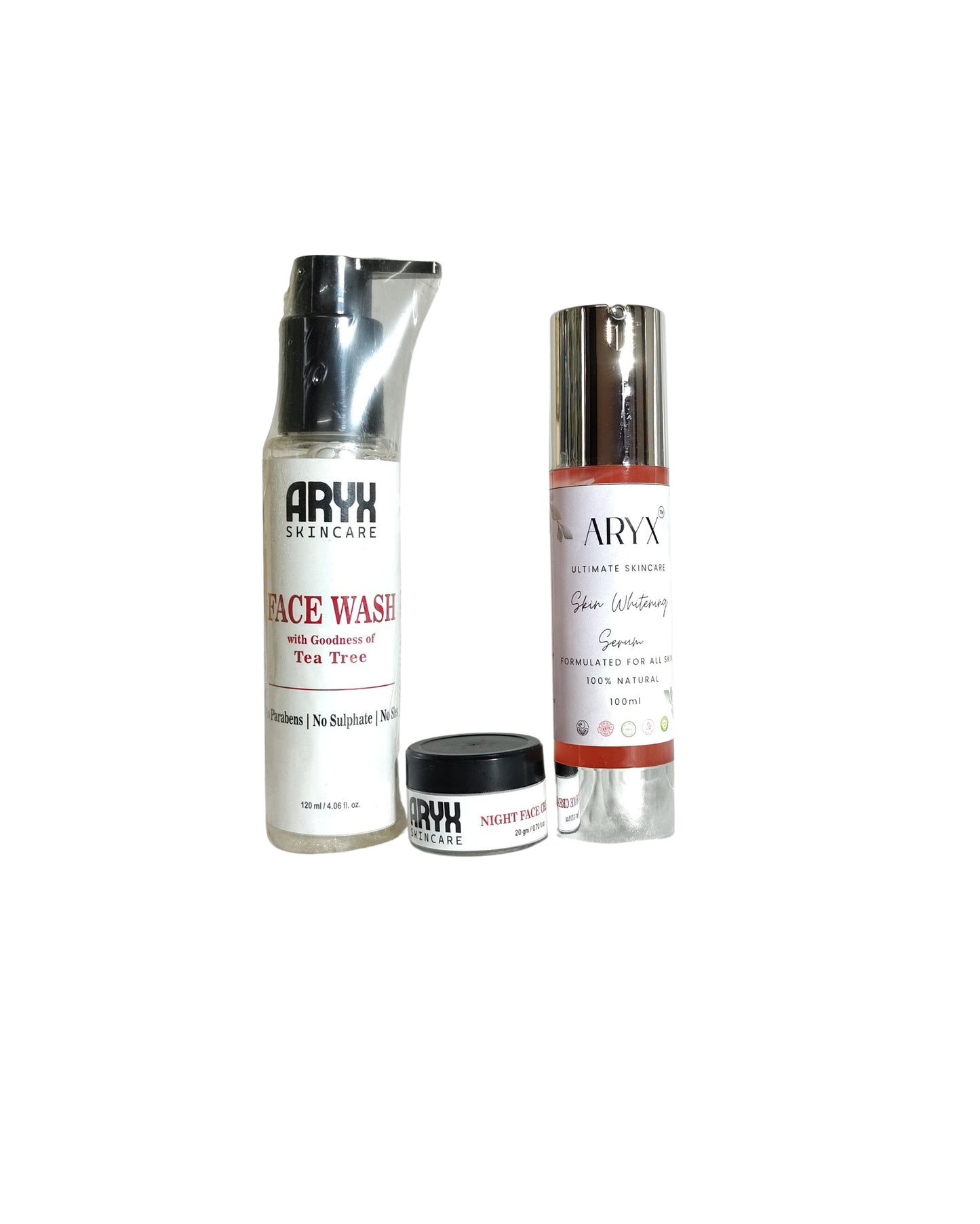 ARYX Skin Whitening Combo Platinum – Specially for Brightening Skin | Herbal Face Wash, Skin Whitening Serum & Magical Night Cream