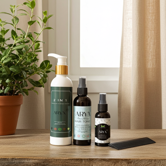 ARYX All In One Hair Combo – Complete Solution for Hair | Herbal Hair Oil, 2-in-1 Shampoo with Conditioner & Hair Tonic