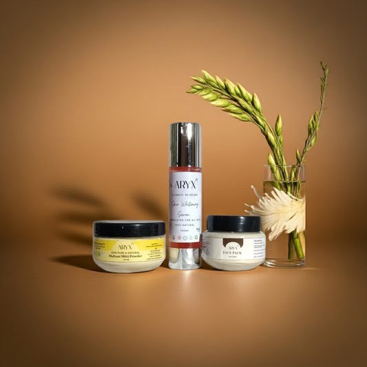 ARYX Skin Care Repair Combo – All Skin Repair | Multani Mitti Powder, Herbal Face Pack & Skin Whitening Serum