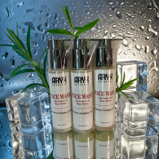 ARYX Tea Tree Iced Face Wash | Oil Control & Acne Care | Herbal + Science Formula (120ML * 3 PCS)