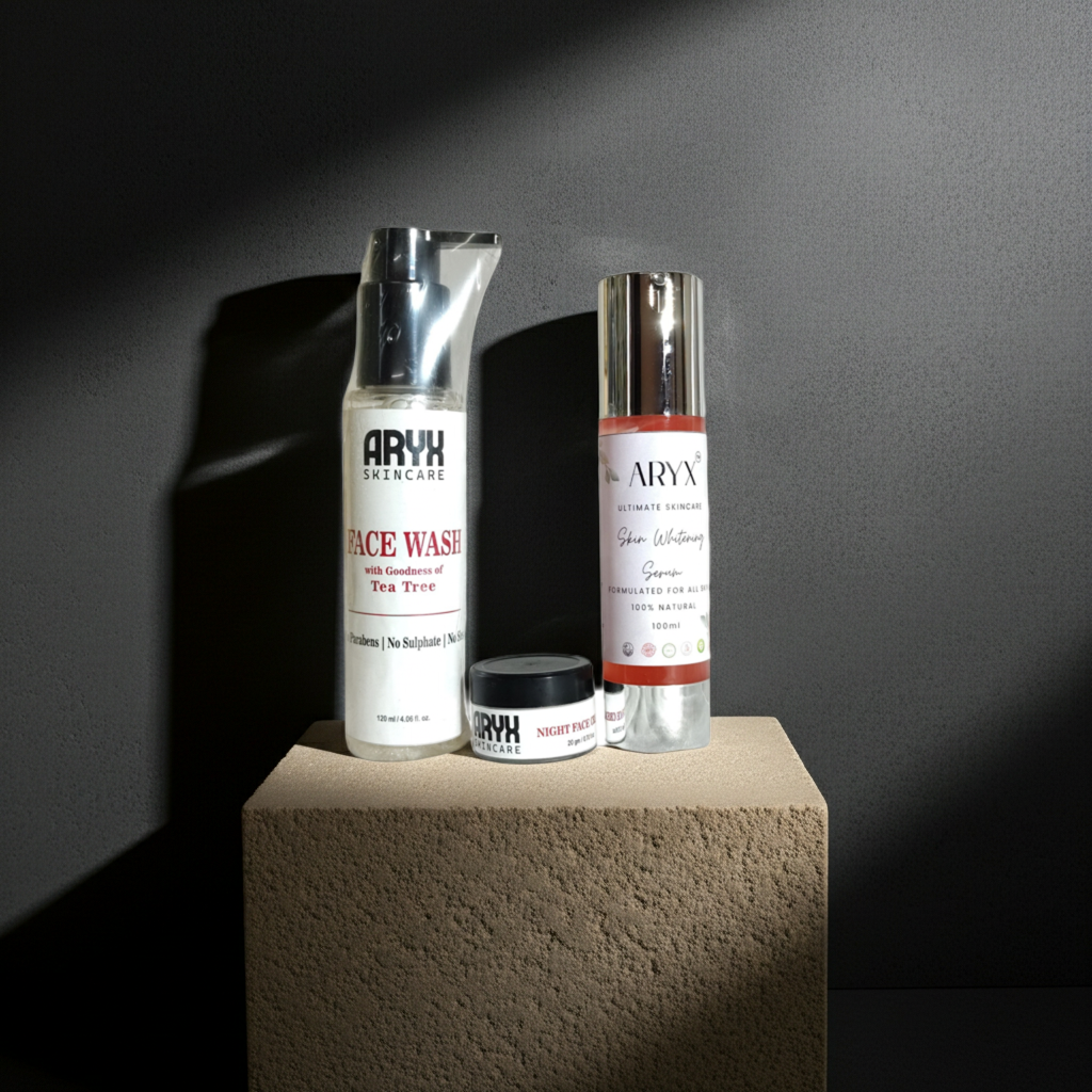 ARYX Skin Whitening Combo Platinum – Specially for Brightening Skin | Herbal Face Wash, Skin Whitening Serum & Magical Night Cream