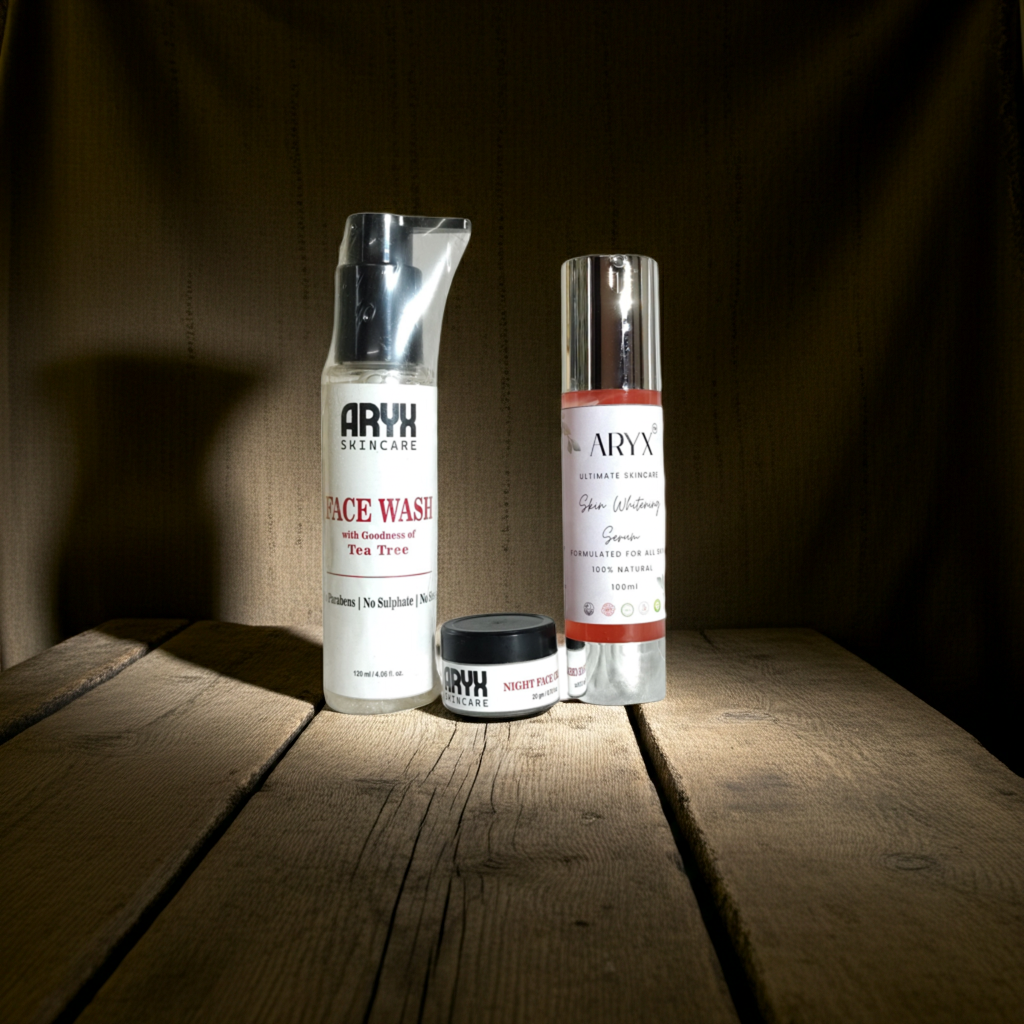 ARYX Skin Whitening Combo Platinum – Specially for Brightening Skin | Herbal Face Wash, Skin Whitening Serum & Magical Night Cream
