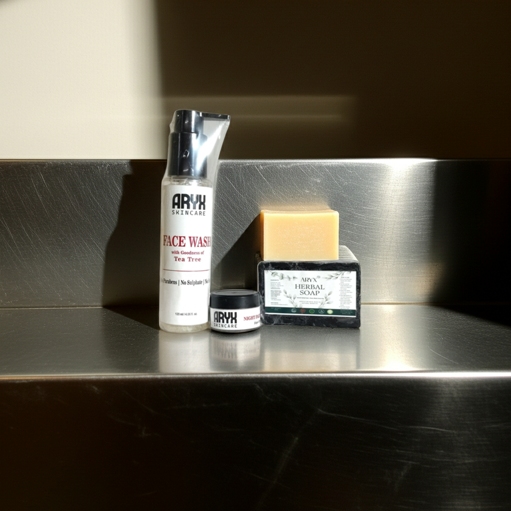 ARYX Skin Whitening Combo Gold – Specially for All Skin Types | Herbal Face Wash, Skin Whitening Magical Night Cream & Herbal Soap