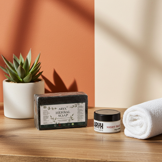 ARYX Skin Whitening Combo Bronze – Budget-Friendly Skin Whitening Combo | Suitable for All Skin Types | Herbal Whitening Soap & Skin Whitening Magical Night Cream